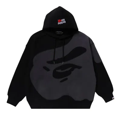 Pre-owned Bape Head Patch Pullover Hoodie 'black'