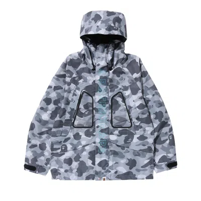 Pre-owned Bape Honeycomb Camo Snowboard Jacket 'grey'