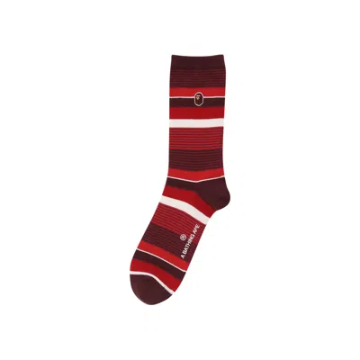 Pre-owned Bape Hoop Socks 'red' | Men's Size M
