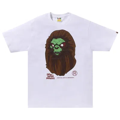 Pre-owned Bape Horror Mad Face Tee 'white'