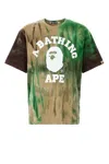 Bape T-shirt Oversize In Cotone Multicolor Uomo In Animal Print