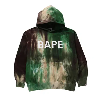 Pre-owned Bape Ice Dye Relaxed Fit Pullover Hoodie 'green'
