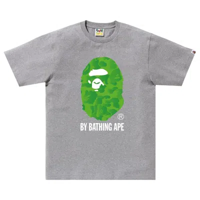 Pre-owned Bape Ink Camo Ape Head Tee 'grey'