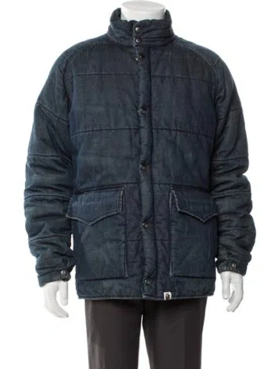 Pre-owned Bape Jacket In Blue