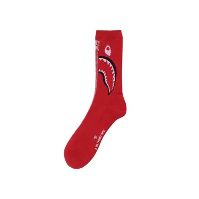 Pre-owned Bape Jacquard Socks 'red' | Men's Size L