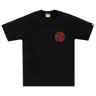 Pre-owned Bape Japan Culture Mitsudomoe Tee 'black'