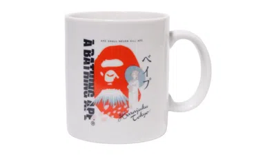Pre-owned Bape Japan Souvenir 1 Mug In White/red