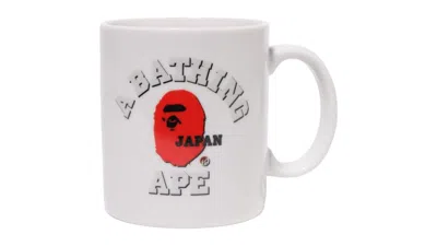 Pre-owned Bape Japan Souvenir 2 Mug In White/red In Multi
