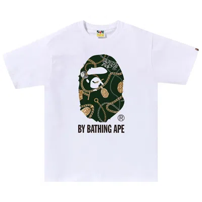 Pre-owned Bape Jewels By Bathing Ape Tee 'white'