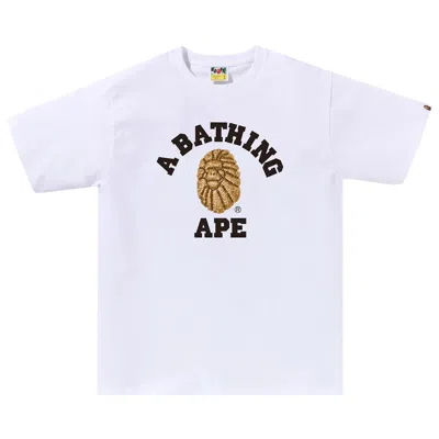 Pre-owned Bape Jewels College Tee 'white'