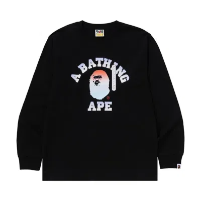 Pre-owned Bape Kabuki Head Long-sleeve Tee 'black' | Men's Size M