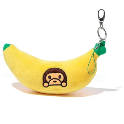 Pre-owned Bape Keychain Plush Banana In Yellow