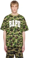 Bape Khaki Abc Camo T-shirt In Green