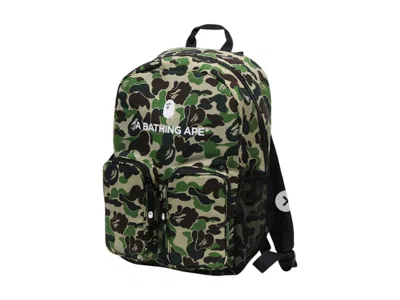 Pre-owned Bape Kids Abc Camo Daypack In Green