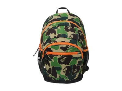 Pre-owned Bape Kids Abc Camo Milo Packable Daypack In Green