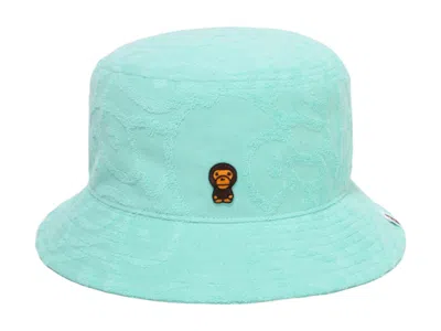 Pre-owned Bape Kids All Baby Milo Pile Bucket Hat In Green