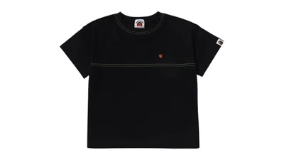 Pre-owned Bape Kids Baby Milo Neon Print Relaxed Fit Tee Shirt In Black