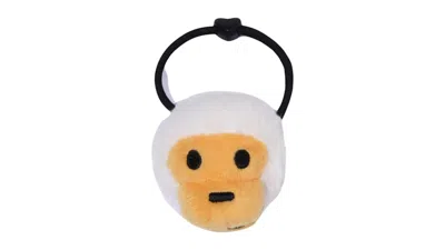 Pre-owned Bape Kids Baby Milo Plush Doll Hair Tie In White