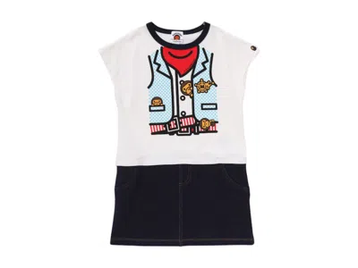 Pre-owned Bape Kids Baby Milo Sheriff Vest Print Dress