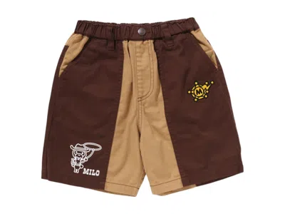 Pre-owned Bape Kids Baby Milo Western Shorts In Brown