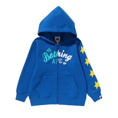 Pre-owned Bape Kids Bathing Ape Sta Hoodie 'blue' | Kid's Size 140