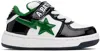 Bape Kids Black & White Sta #2 K2 Sneakers In Blk-black