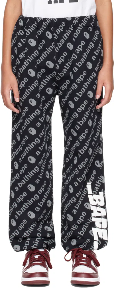 Bape Kids Black  Line Sweatpants