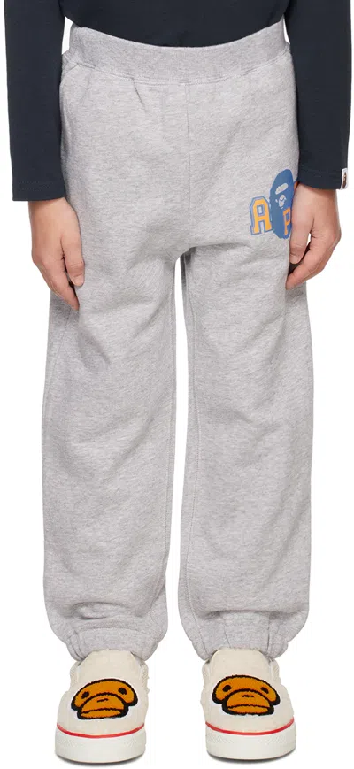 Bape Kids Gray Ape Head Sweatpants