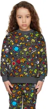 Bape Kids Gray Baby Milo Mixed Fruit Sweatshirt In Charcoal