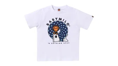 Pre-owned Bape Kids Koinobori On Baby Milo Tee Shirt In White