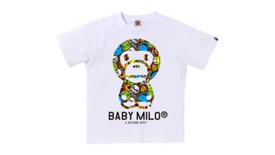 Pre-owned Bape Kids Milo All Friends Baby Milo Tee Shirt In White