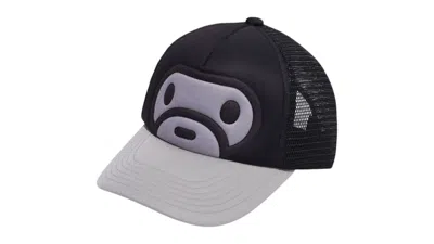 Pre-owned Bape Kids Milo Face Mesh Cap In Black