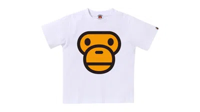 Pre-owned Bape Kids Milo Face Tank Tee Shirt In White