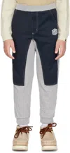 Bape Kids Navy & Gray Baby Milo Ufo Game Sweatpants In Navy