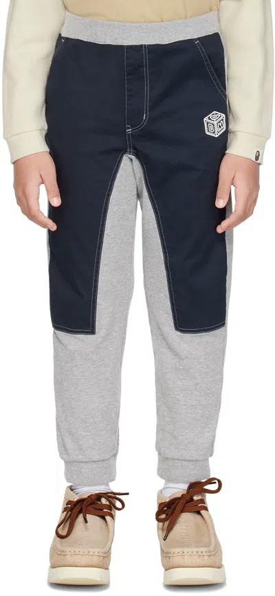 Bape Kids Navy & Gray Baby Milo Ufo Game Sweatpants