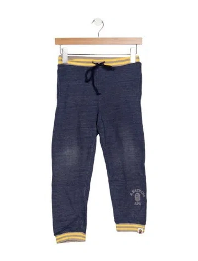 Pre-owned Bape Kids Sweatpants In Blue
