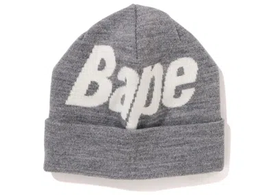 Pre-owned Bape Knit Cap Beanie In Grey