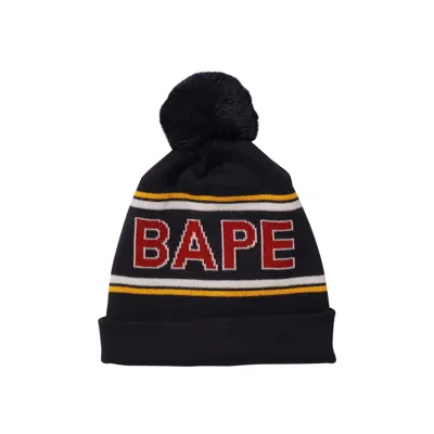 Pre-owned Bape Knit Cap 'navy' In Blue