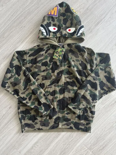 Pre-owned Bape Knit First Camo Shark Full Zip