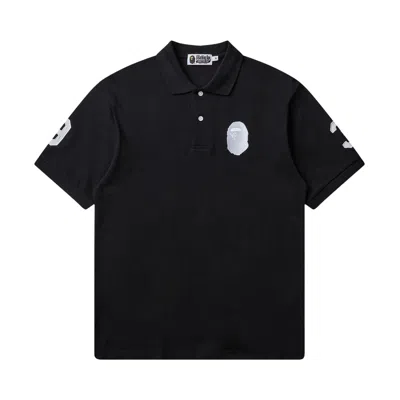 Pre-owned Bape Large Ape Head Relaxed Fit Polo 'black' | Men's Size L