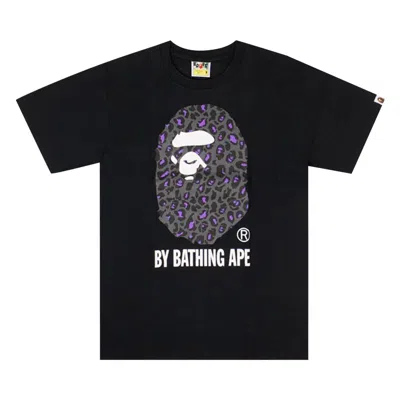 Pre-owned Bape Leopard Big Ape Head Tee 'black' | Men's Size Xl