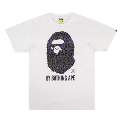 Pre-owned Bape Leopard Big Ape Head Tee 'white/black' | Men's Size Xl