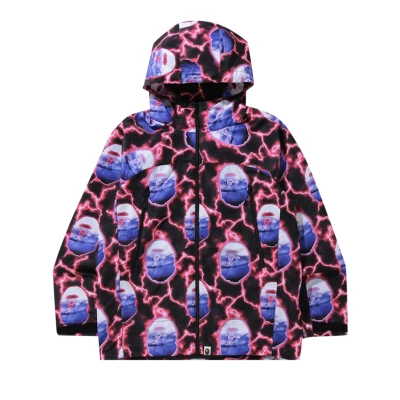 Pre-owned Bape Lightning Hooded Jacket 'black'