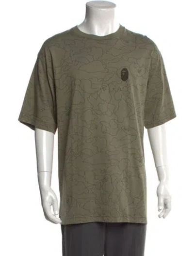 Pre-owned Bape Line 1st Camo Graphic Print T-shirt In Green
