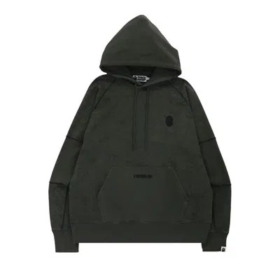 Pre-owned Bape Line 1st Camo Washed Relaxed Fit Pullover Hoodie 'black'