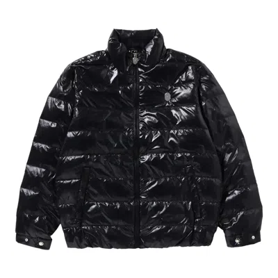 Pre-owned Bape Line Camo Debossed Regular Fit Down Jacket 'black'