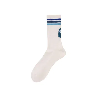 Pre-owned Bape Line Socks 'blue' | Men's Size L