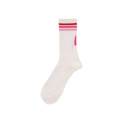 Pre-owned Bape Line Socks 'pink' | Men's Size M