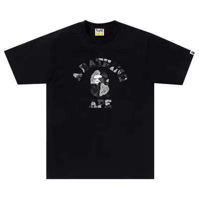Pre-owned Bape Liquid Camo College Tee 'black'