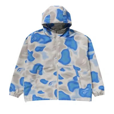 Pre-owned Bape Liquid Camo Hoodie Jacket 'blue' | Men's Size L